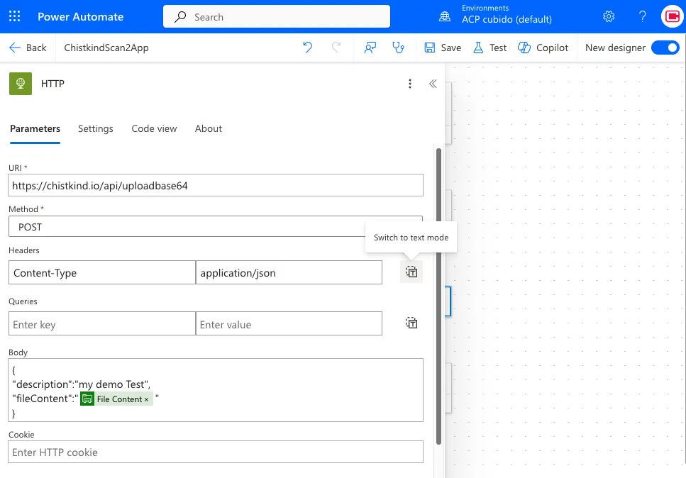Send HTTP Post Request