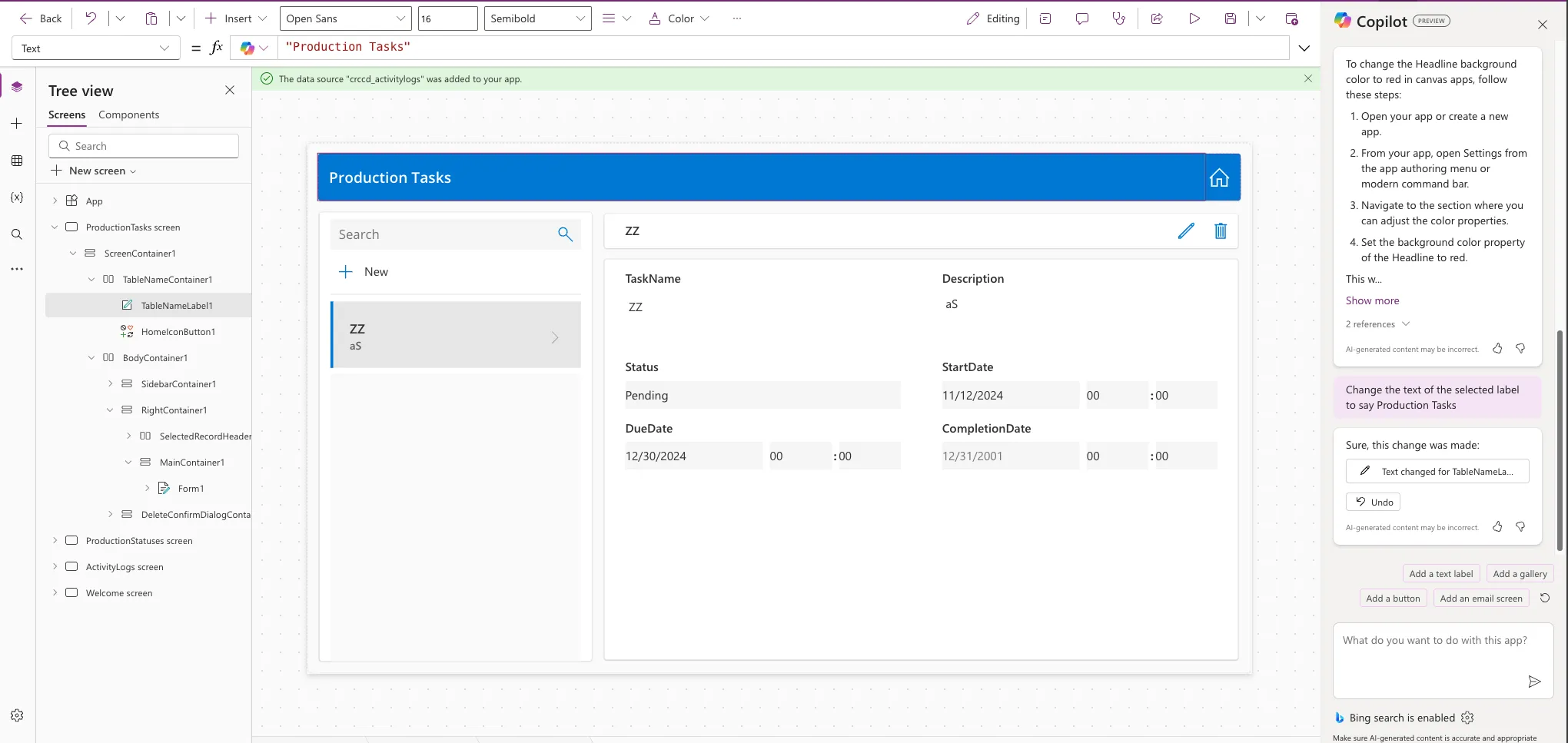 Making Changes with Copilot