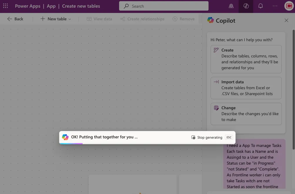 Defining Tables and Properties