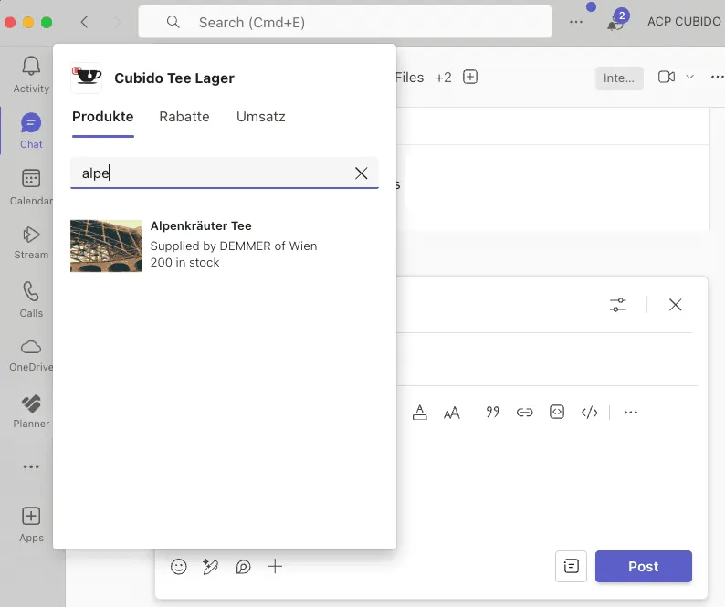 Teams MessageExtention