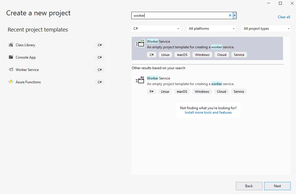 Create a Visual Stuido Project
