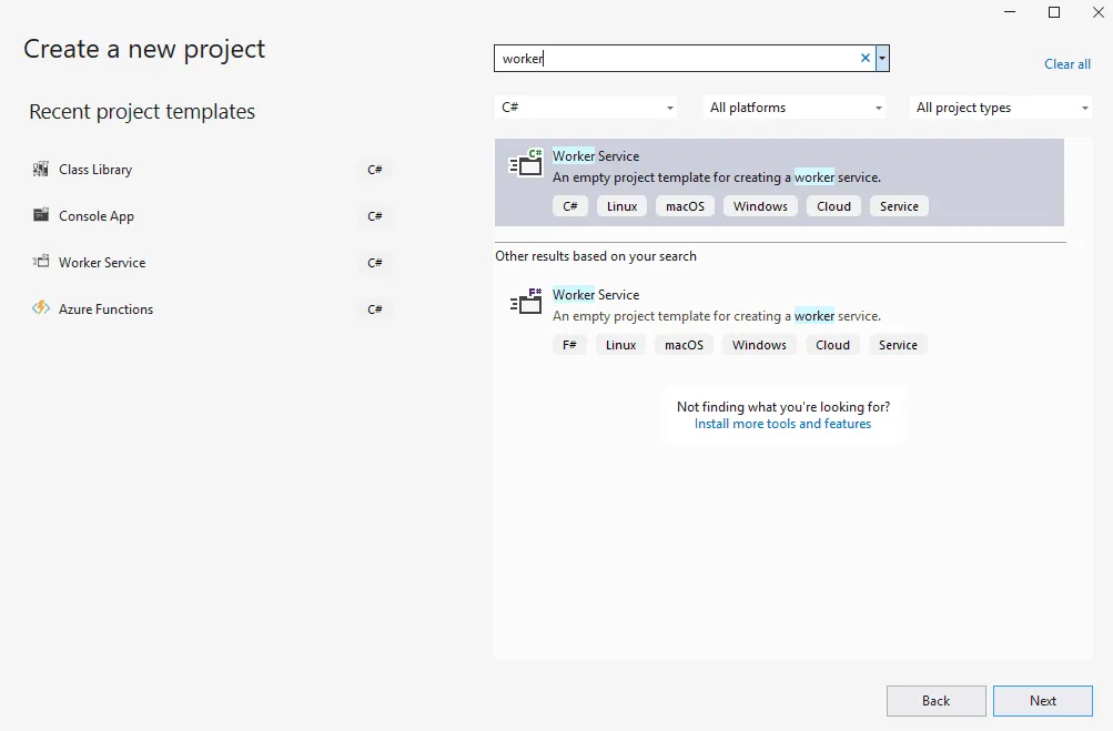 Create a Visual Stuido Project