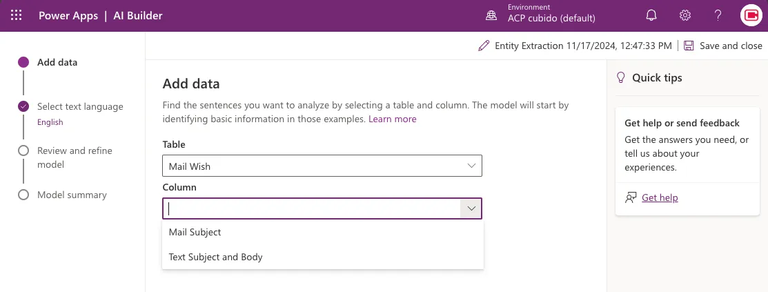 Model Training Example
