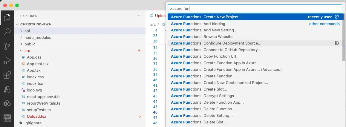 Create az Function in VSCode