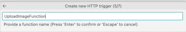 Create Azure Function in VSCode