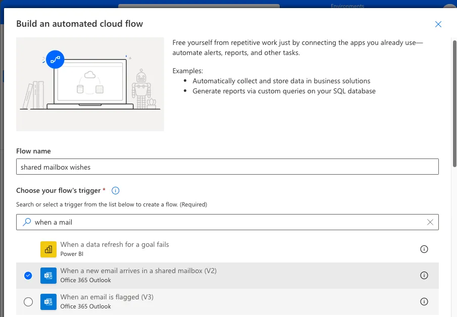 Power Automate Set Trigger