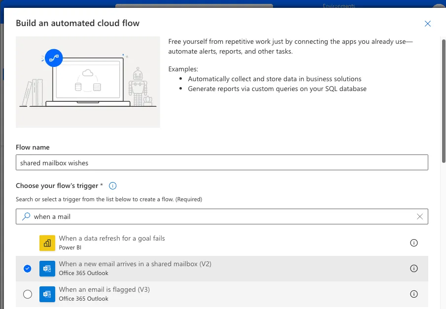 Power Automate Set Trigger