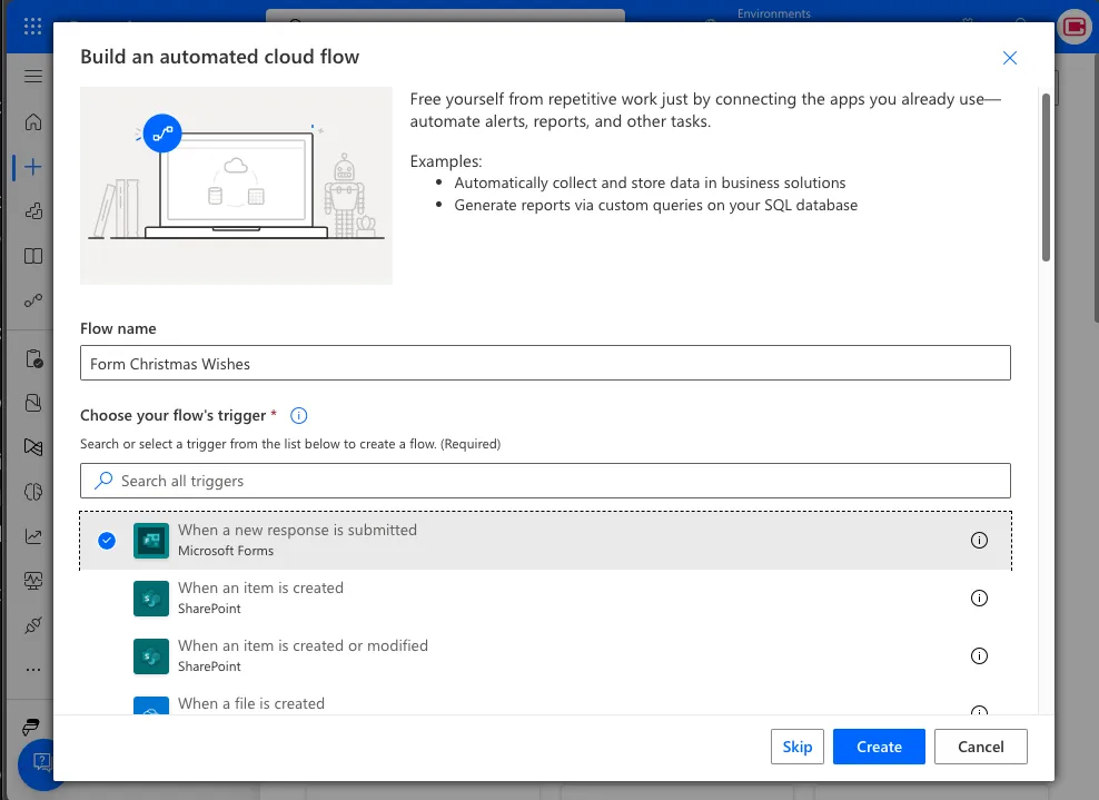 Power Automate Set Trigger