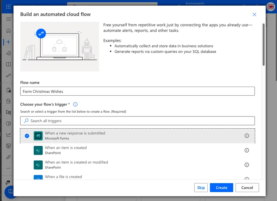 Power Automate Set Trigger